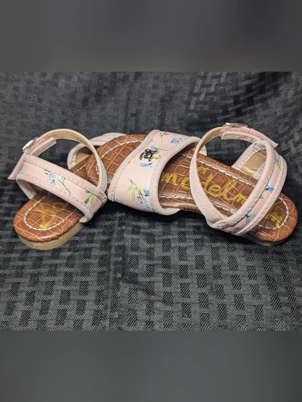 Pink & Sparkly Floral Sam Edelman Sandals.